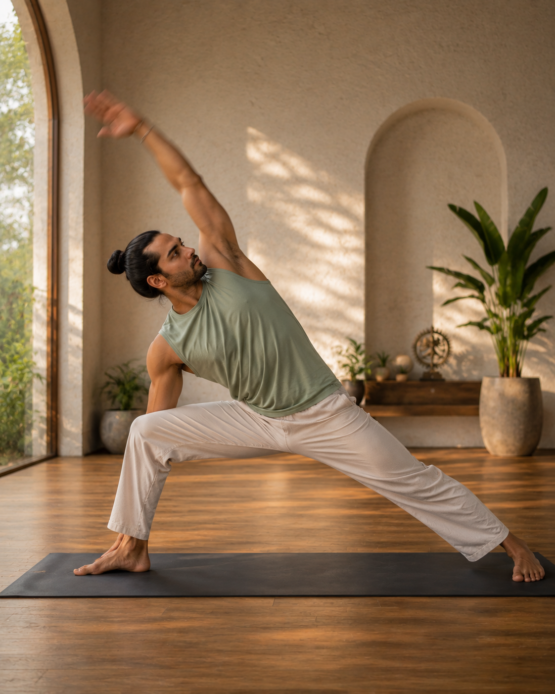 Vinyasa yoga dynamic flowing movement